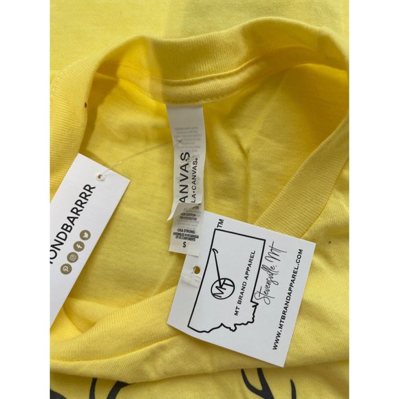 Bella Canvas 1889 Crewneck Short Sleeve T-Shirt Womens S Yellow Cotton Blend NEW - Picture 4 of 7